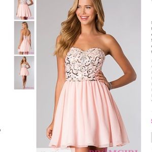 Short pink sequin dress!!